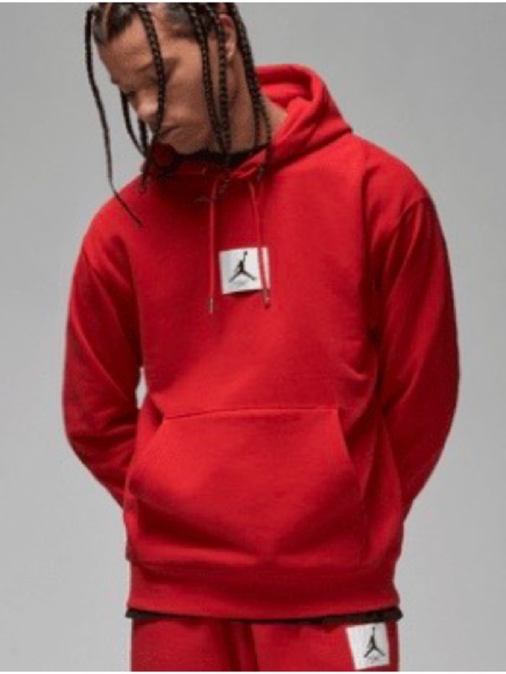 Jordan Nike Flight Men’s Red Pullover Hoodie EUC